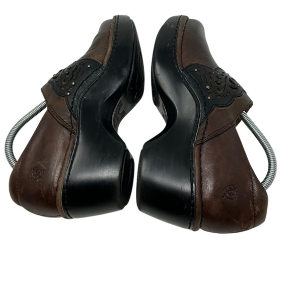 Ariat Tambour Brown Clogs Distress - Picture 10 of 13